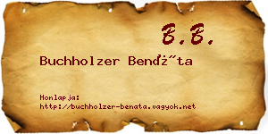 Buchholzer Benáta névjegykártya